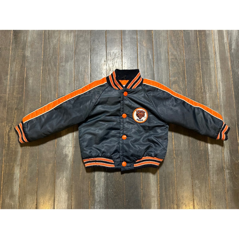Vintage NFL Chicago Bears Toddler Bomber Jacket Stahl-Urban Navy Orange